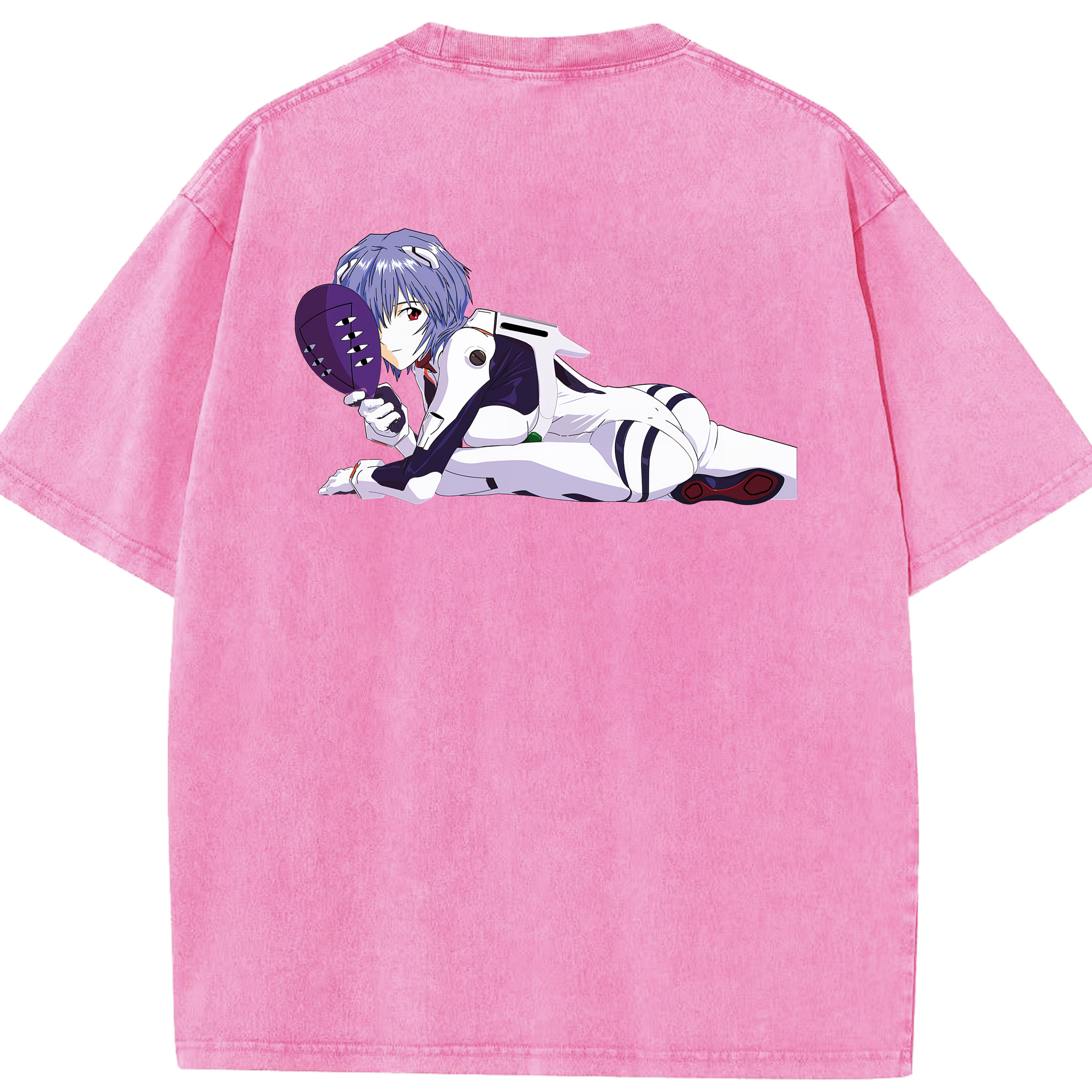 （画像用） EVA 新世紀エヴァンゲリオン 綿100% ヴィンテージ風 半袖Tシャツ（背面プリント）